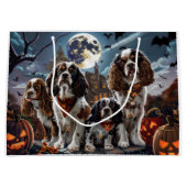 Cocker Spaniel Halloween Spooky Groot Cadeauzakje (Voorkant)
