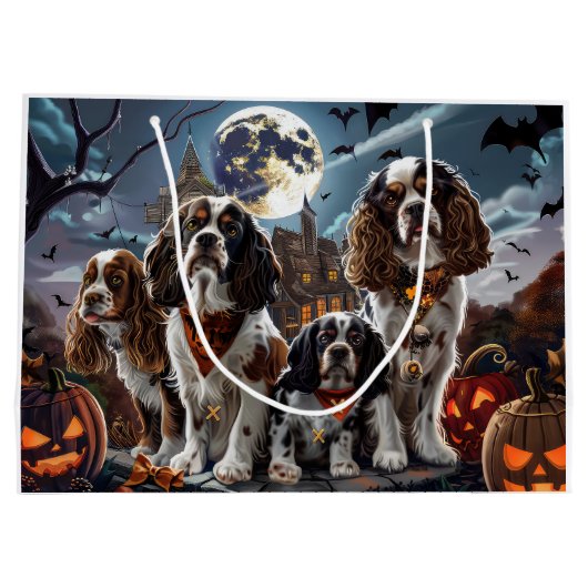 Cocker Spaniel Halloween Spooky Groot Cadeauzakje (Achterkant)