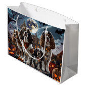 Cocker Spaniel Halloween Spooky Groot Cadeauzakje (Achterkant Gekanteld)