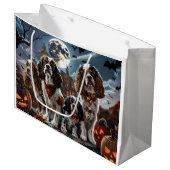 Cocker Spaniel Halloween Spooky Groot Cadeauzakje (Voorkant Gekanteld)