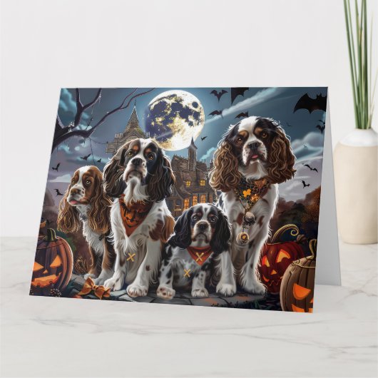 Cocker Spaniel Halloween Spooky Kaart (Voorkant)
