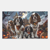 Cocker Spaniel Halloween Spooky Rechthoekige Sticker (Voorkant)