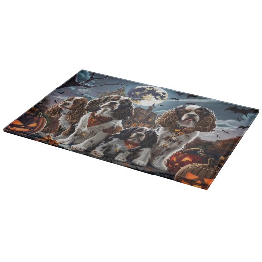 Cocker Spaniel Halloween Spooky Snijplank (Hoek)