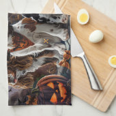 Cocker Spaniel Halloween Spooky Theedoek (Quarter Fold)