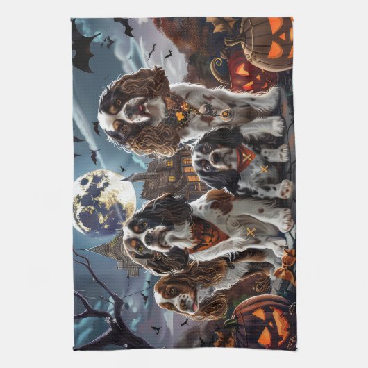 Cocker Spaniel Halloween Spooky Theedoek (Verticaal)