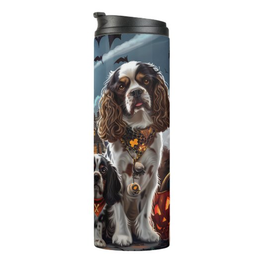 Cocker Spaniel Halloween Spooky Thermosbeker (Geroteerd rechts)