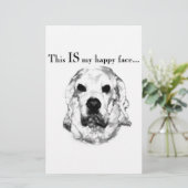 Cocker Spaniel Happy Face Briefpapier (Staand voorkant)