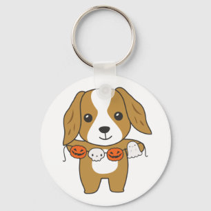Cocker Spaniel Happy Halloween Dog Costume Keychai Sleutelhanger