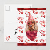 Cocker Spaniel Hart Hondenliefhebber Valentijns Ca Briefkaart (Voorkant / Achterkant)