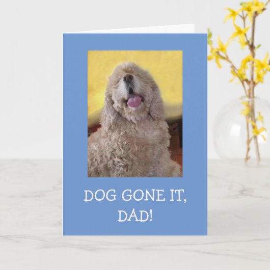 Cocker Spaniel Hè, het is Vaderdag Kaart (Gele Bloem)