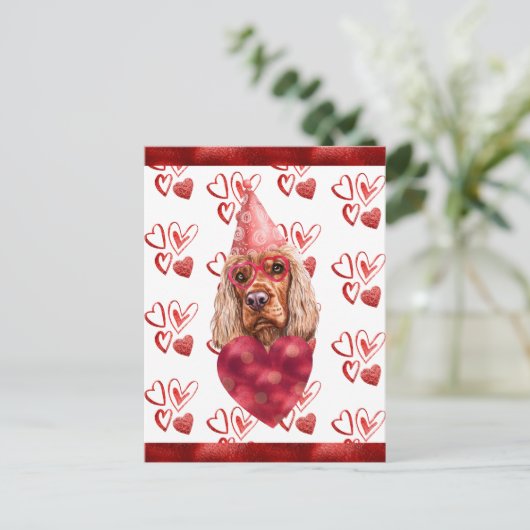 Cocker Spaniel Heart Hondenliefhebber Valentijn Gi Briefkaart (Staand voorkant)