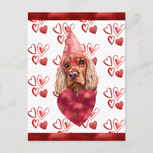 Cocker Spaniel Heart Hondenliefhebber Valentijn Gi Briefkaart (Voorkant)