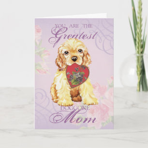 Cocker Spaniel Heart mama Kaart