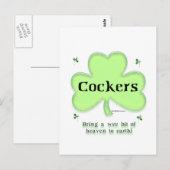 Cocker Spaniel Heaven; St. Patrick's Day Cocker Briefkaart (Voorkant / Achterkant)