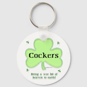 Cocker Spaniel Heaven; St. Patrick's Day Cocker Sleutelhanger