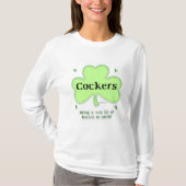 Cocker Spaniel Heaven; St. Patrick's Day Cocker T-shirt (Voorkant)