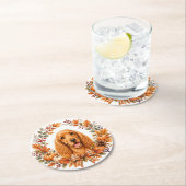 Cocker Spaniel Herfst Coaster Ronde Kartonnen Onderzetter (Insitu)