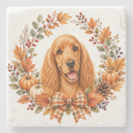 Cocker Spaniel Herfst Onderzetter