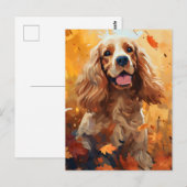 Cocker Spaniel Herfst Thanksgiving  Briefkaart (Voorkant / Achterkant)