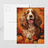 Cocker Spaniel Herfst Thanksgiving Briefkaart (Voorkant / Achterkant)
