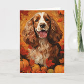 Cocker Spaniel Herfst Thanksgiving Kaart (Voorkant)