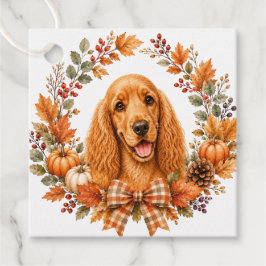 Cocker Spaniel Herfstkrans Bedankjes Labels