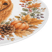 Cocker Spaniel Herfstkrans Snijplank (Hoek)