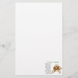 Cocker Spaniel Heritage of Love Briefpapier