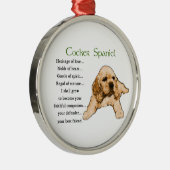 Cocker Spaniel Heritage of Love Metalen Ornament (Rechts)