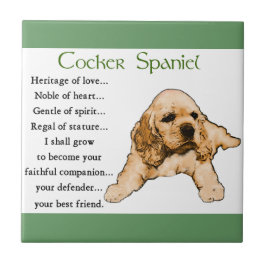 Cocker Spaniel Heritage of Love Tegeltje