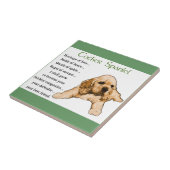 Cocker Spaniel Heritage of Love Tegeltje (Zijkant)