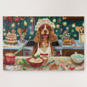 Cocker Spaniel Holiday Baking: Feestelijke Kerst Legpuzzel (Horizontaal)