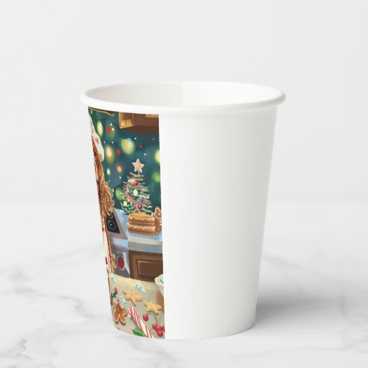 Cocker Spaniel Holiday Baking: Feestelijke Kerst Papieren Bekers (Links)