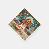 Cocker Spaniel Holiday Baking: Feestelijke Kerst Servet (Hoek)