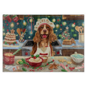 Cocker Spaniel Holiday Baking: Feestelijke Kerst Snijplank (Voorkant)