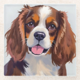 Cocker Spaniel | Hond Aquarel Huisdier Schilderij Glazen Onderzetter