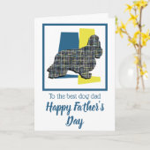 Cocker Spaniel hond drie-kleurige Vaderdag kaart (Gele Bloem)