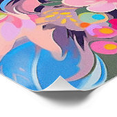 Cocker Spaniel Hond en Bloemen 002 - Kleerjuweel Perfect Poster (Hoek)