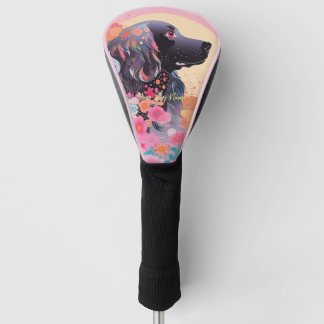 Cocker Spaniel Hond en Bloemen 003 - Kleerjuweel Golfheadcover