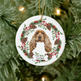 Cocker Spaniel hond Gepersonaliseerd Huisdier Orna Keramisch Ornament