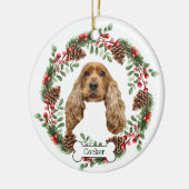 Cocker Spaniel hond Gepersonaliseerd Huisdier Orna Keramisch Ornament (Links)