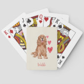 Cocker Spaniel Hond Gepersonaliseerde Huisdier Naa Pokerkaarten (Achterkant)