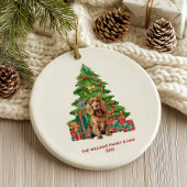 Cocker Spaniel Hond Gepersonaliseerde Kerst Keramisch Ornament