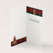 Cocker Spaniel hond geruit Kerstvakantie Kaart (Binnen)