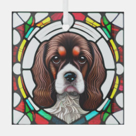 Cocker Spaniel Hond "Glas in lood" Glas Ornament