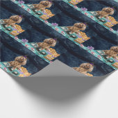 Cocker Spaniel hond Halloween vrachtwagen enge nac Cadeaupapier (Hoek)