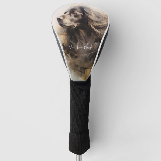 Cocker Spaniel Hond in de wind 005 - Yacobsen Dero Golfheadcover (Voorkant)