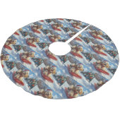 Cocker Spaniel Hond in Sledge Laat het Sneeuw Kers Kerstboom Rok (Gekanteld)