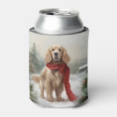 Cocker Spaniel Hond in Sneeuw Kerstmis Blikjeskoeler (Blikje Voorkant)