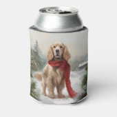 Cocker Spaniel Hond in Sneeuw Kerstmis Blikjeskoeler (Blikje Achterkant)